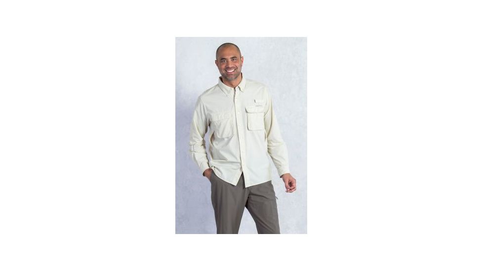 ExOfficio Air Strip Long Sleeve Shirt - Men's, Bone, 2XL, 10012035-8050-2XL