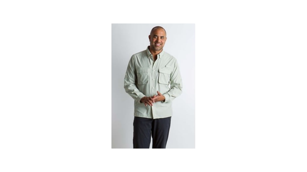 ExOfficio Air Strip Long Sleeve Shirt - Men's, Sage-Gray, Small, 10012035-9214-S