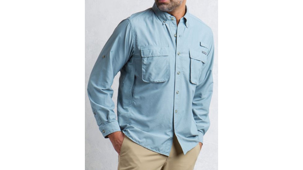 ExOfficio Air Strip Long Sleeve Shirt - Men's, Blue Lead, Medium, 10012035-9350-M