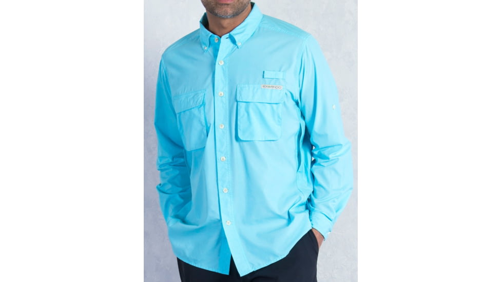 ExOfficio Air Strip Long Sleeve Shirt - Men's, Tropez, Small, 10012035-5311-S