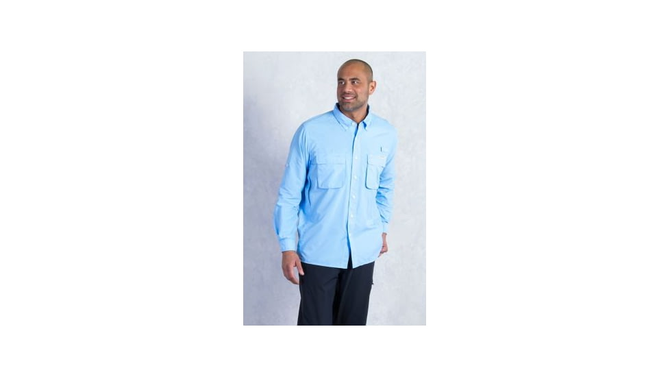 ExOfficio Air Strip Long Sleeve Shirt - Men's, Lt Lapis, 2XL, 10012035-5224-2XL