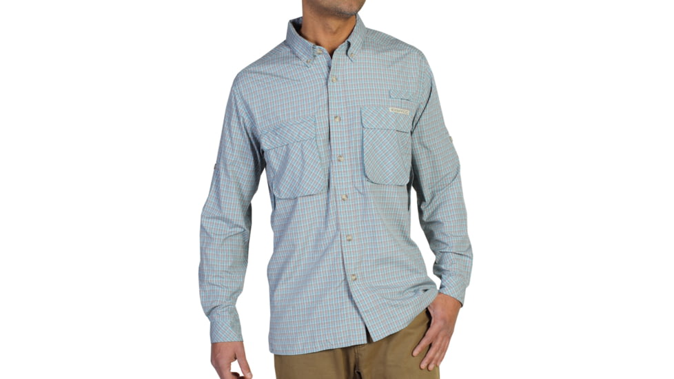 ExOfficio Air Strip Micro Plaid Shirt - Men's-Baltic-Small