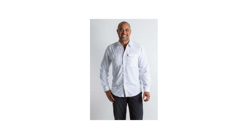 ExOfficio BA Briso Long Sleeve Shirt Men's, White, S 11012853-1000_S