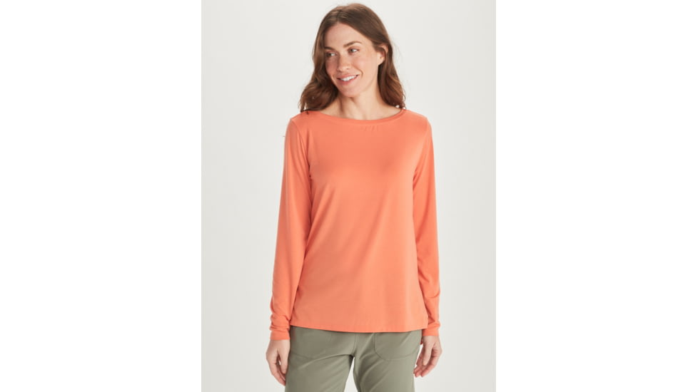 ExOfficio BA Wanderlux Crew LS - Womens, Amber Rose, Medium, E12445-18900-M