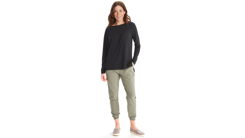 ExOfficio BA Wanderlux Crew LS - Womens, Black, Extra Small, E12445-9999-XS