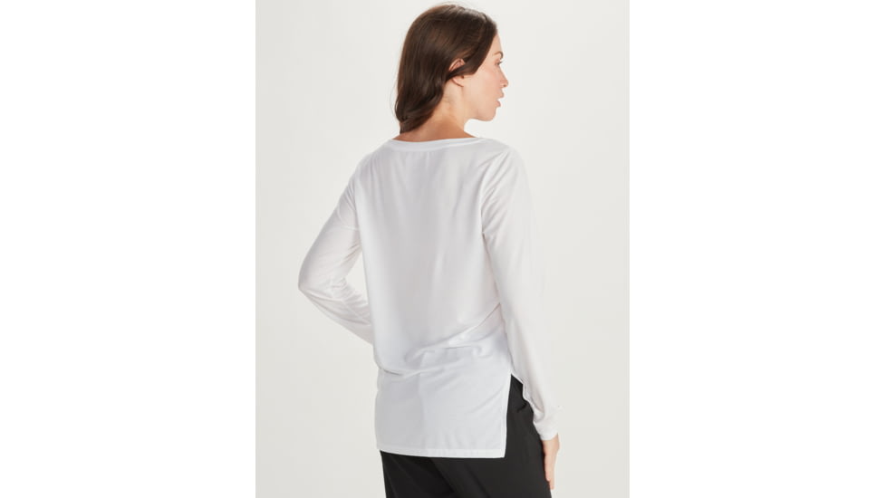 ExOfficio BA Wanderlux Long Sleeve Crew - Womens, White, M, E12445-1000-White-M