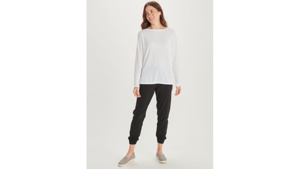 ExOfficio BA Wanderlux Long Sleeve Crew - Womens, White, M, E12445-1000-White-M