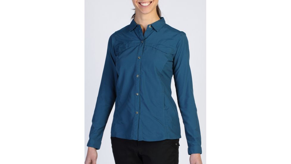 ExOfficio BugsAway Breezr Long Sleeve Shirt - Womens-Marina-Medium