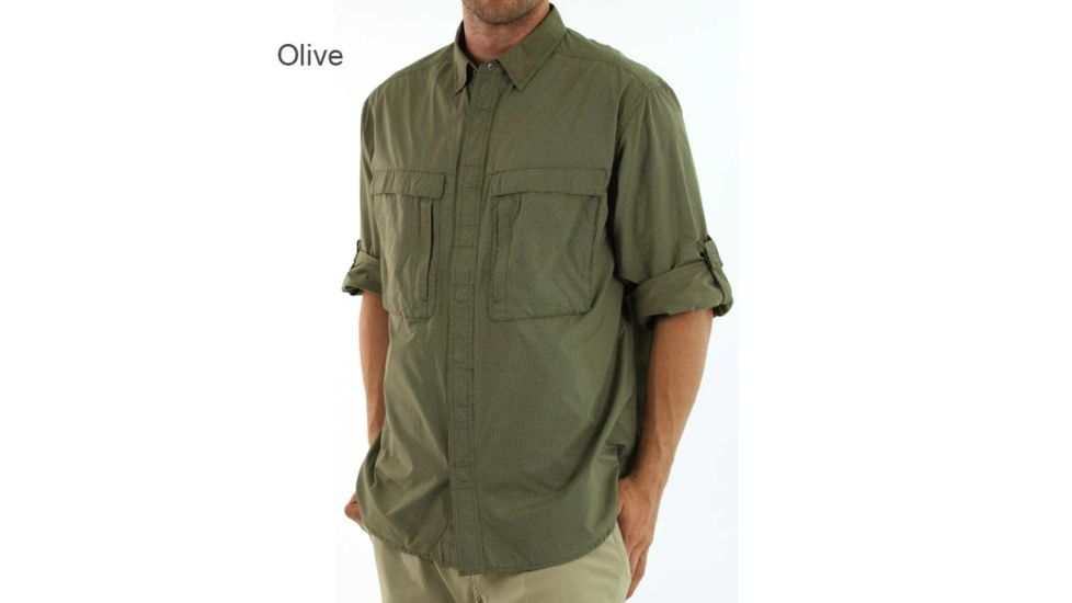 ExOfficio Bugsaway Halo Check LS - Olive XXLClearance