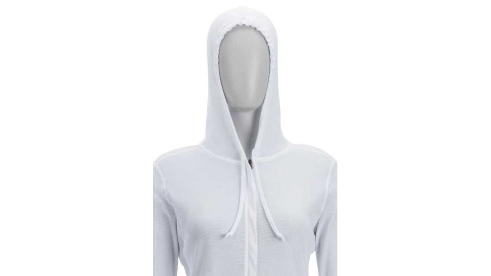 ExOfficio BugsAway Lumen Full Zip Hoody - Women's, White, S, 2111-3285-1000-S