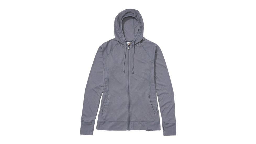 ExOfficio BugsAway Lumen Full Zip Hoody - Womens, Steel Onyx, Small, 2111-9716-9352-S