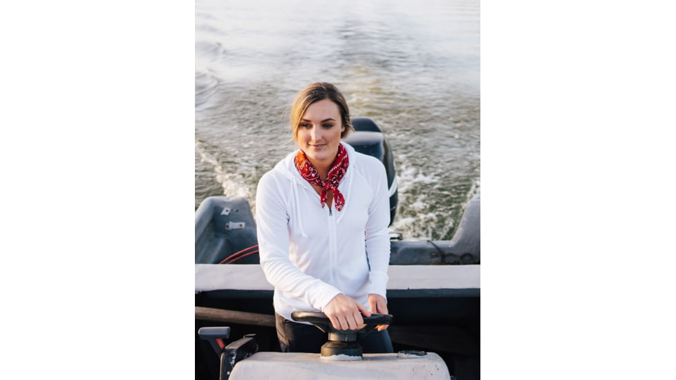 ExOfficio BugsAway Lumen Full Zip Hoody - Womens, White, Extra Large, 2111-9716-1000-XL