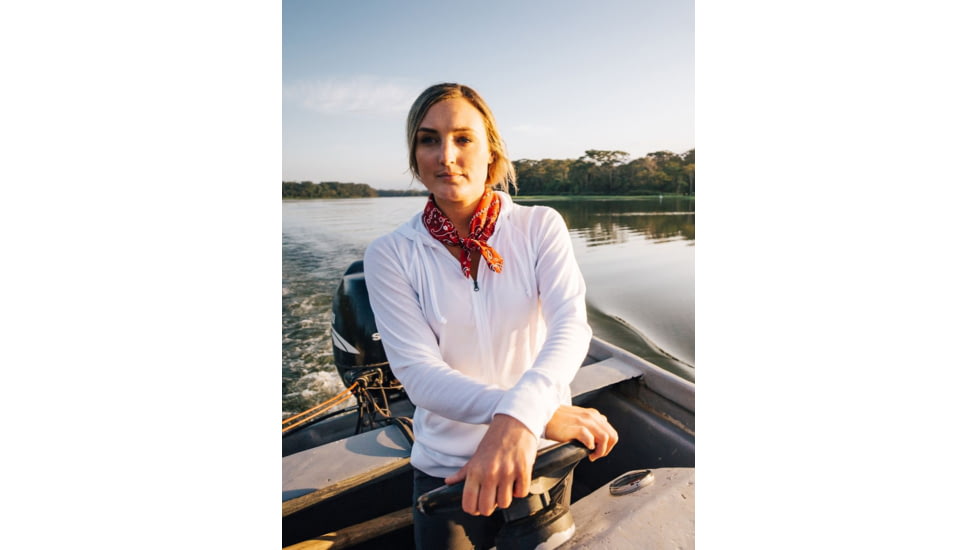 ExOfficio BugsAway Lumen Full Zip Hoody - Womens, White, Extra Large, 2111-9716-1000-XL