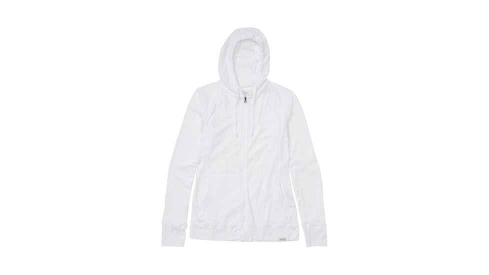 ExOfficio BugsAway Lumen Full Zip Hoody - Womens, White, Extra Large, 2111-9716-1000-XL