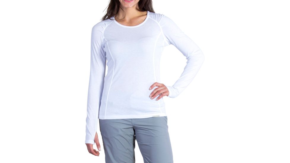 ExOfficio Bugsaway Lumen Long Sleeve Crew - Women's -White-Large, 2111-2633-1000-L