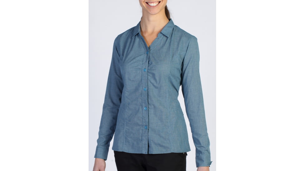 ExOfficio BugsAway Marigold Long Sleeve - Womens-Marina-X-Small