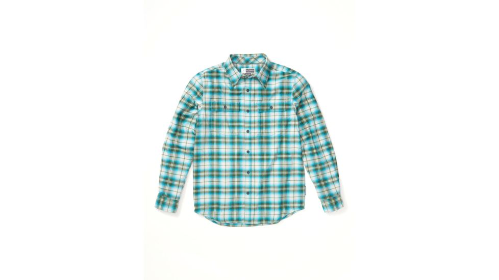 ExOfficio BugsAway Redding Midweight Flannel Long Sleeve - Mens, Algiers Blue, Small, 1101-3352-5328-S