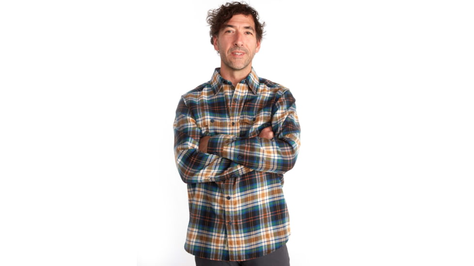 ExOfficio BugsAway Redding Midweight Flannel Long Sleeve - Mens, Black, Small, 1101-3352-9999-S