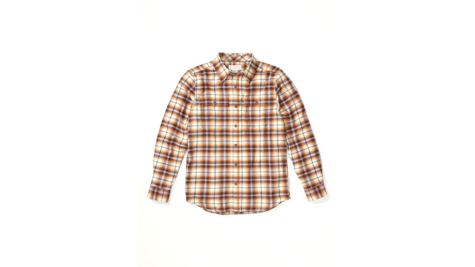 ExOfficio BugsAway Redding Midweight Flannel Long Sleeve - Mens, Dijon, Small, 1101-3352-2600-S