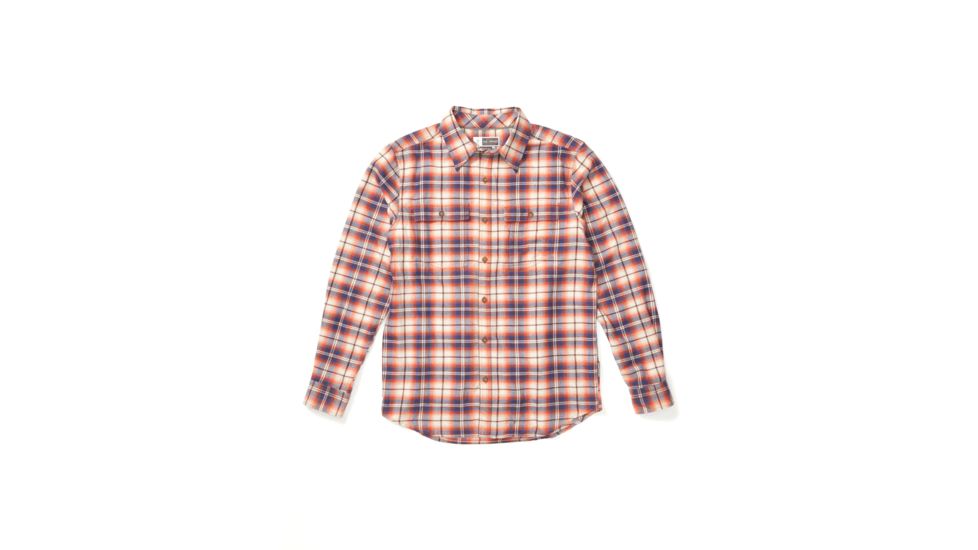 ExOfficio BugsAway Redding Midweight Flannel Long Sleeve - Mens, Gold Flame, Small, 1101-3352-2304-S