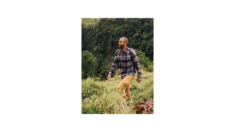 ExOfficio BugsAway Redding Midweight Flannel Long Sleeve - Mens, Vineyard, Extra Large, 1101-3352-3603-XL