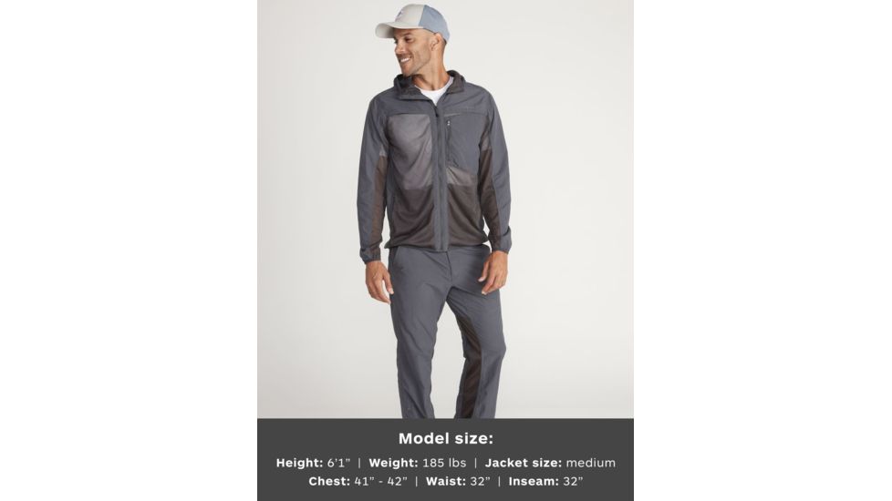 ExOfficio Bugsaway Sandfly Jacket - Mens, Dark Steel, Large, 1111-3406-9361-L