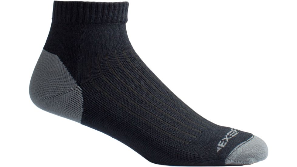 ExOfficio BugsAway Sol Cool Quarter Sock - Men's-Black-M/L