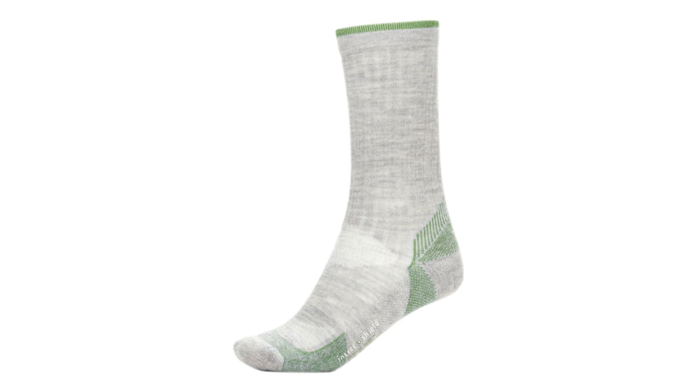 ExOfficio BugsAway Solstice Canyon Crew Sock - Mens, Sleet Heather/Alpine Green, Medium/Large, 3155-3131-1634-M/L