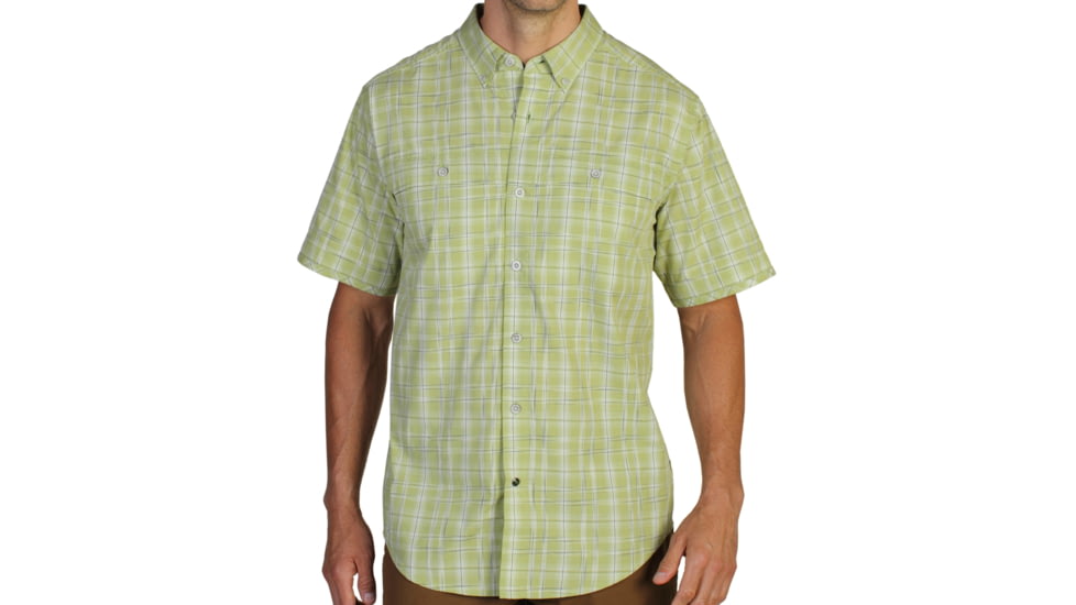 ExOfficio Contour'd Plaid Short Sleeve Shirt - Men's -Pistachio-XX-Large
