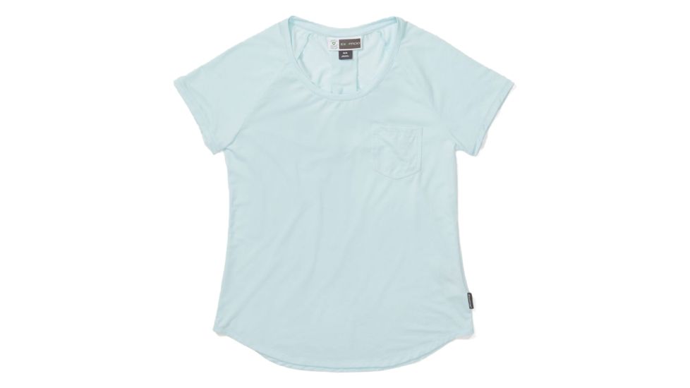 ExOfficio Demo, BA Caddis Short Sleeve Shirt - Womens, Corydalis Blue Heather, Medium, 2111-3370-CRDALSBLHTHR-M-DM