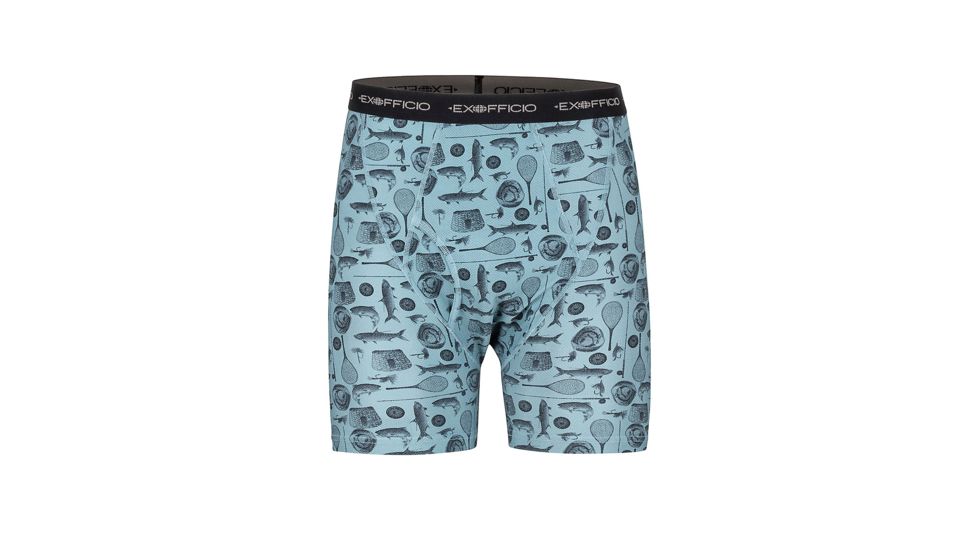 ExOfficio Demo, GNG Printed Boxer - Men's, Alpine Green Fly Fishing, Medium, 1245-2241-AGFLFNG-M-DM