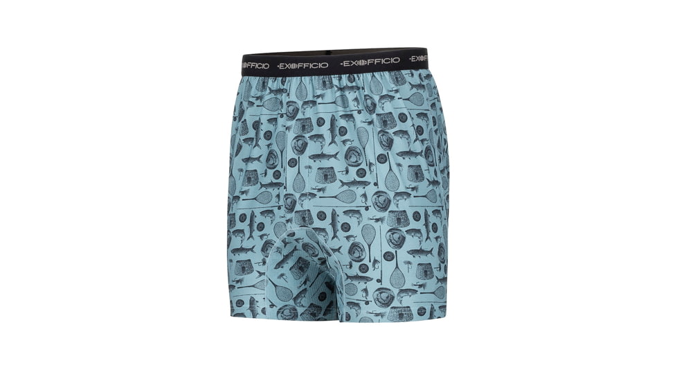 ExOfficio Demo, GNG Printed Boxer - Men's, Alpine Green Fly Fishing, Medium, 1245-2241-AGFLFNG-M-DM