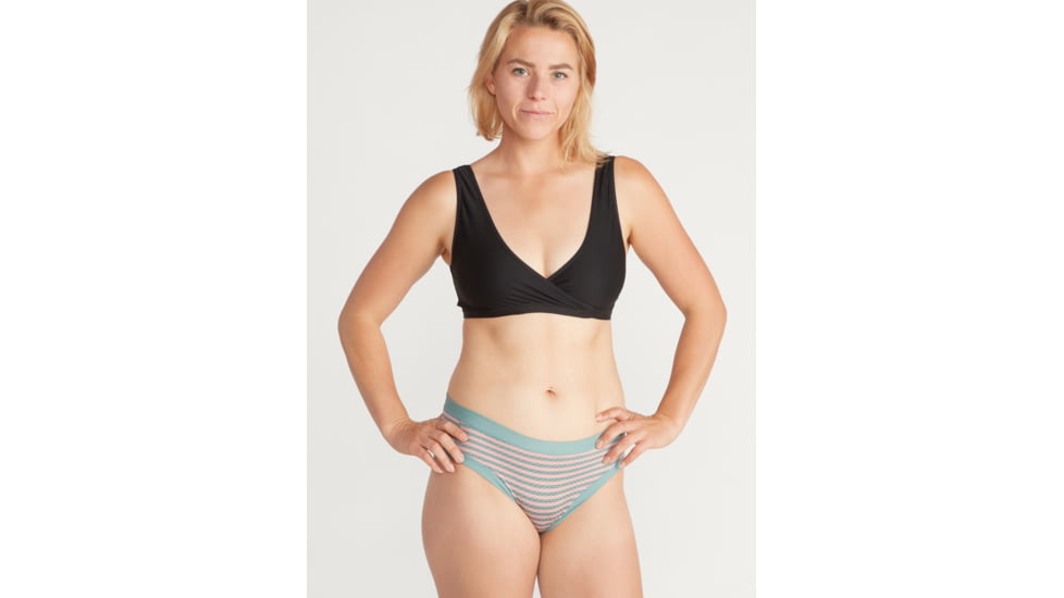 ExOfficio Demo, GNG Sprt Msh Printed Bikini - Women's, Trellis Double Stripe, Medium, 2245-3046-TRLDblStrp-M-DM