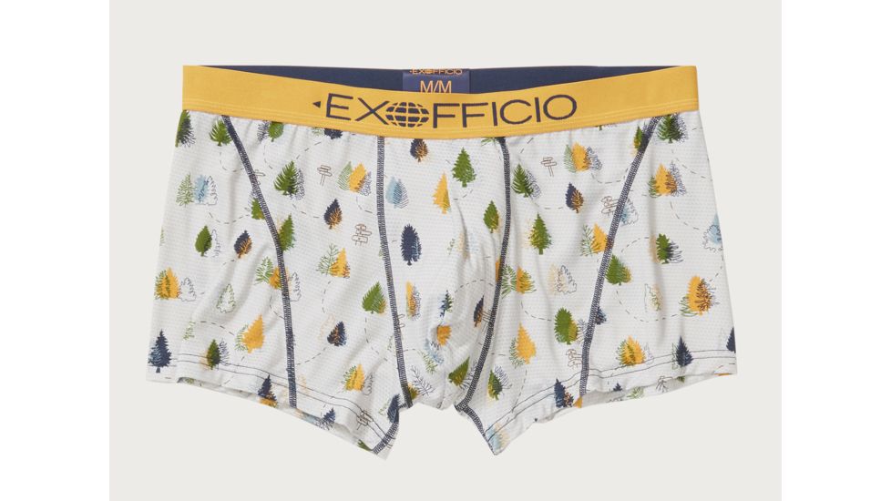 ExOfficio Demo, GNG Spt Msh Printed 3in Boxer Brief - Men's, Happy Tree, Medium, 1245-3042-HTRE-M-DM