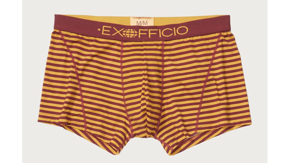 ExOfficio Demo, GNG Spt Msh Printed 3in Boxer Brief - Men's, Vineyard Double Stripe, Medium, 1245-3042-VNRDDblStrp-M-DM