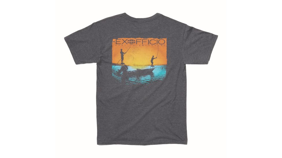 ExOfficio Demo, Reel em Tee Short Sleeve Shirt - Men's, Carbon Heather, Medium, 1012-3248-CARBHTHR-M-DM