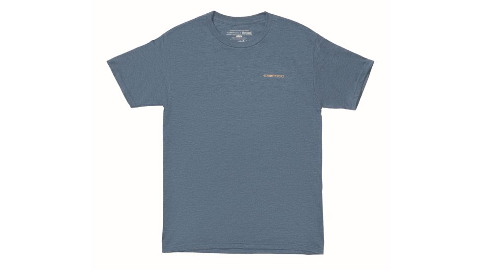 ExOfficio Demo, Reel em Tee Short Sleeve Shirt - Men's, Navy Heather, Medium, 1012-3248-NAVYHTHR-M-DM