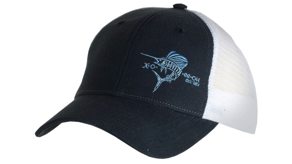 ExOfficio Embroidered Trucker Hat-Navy Sailfish-One Size