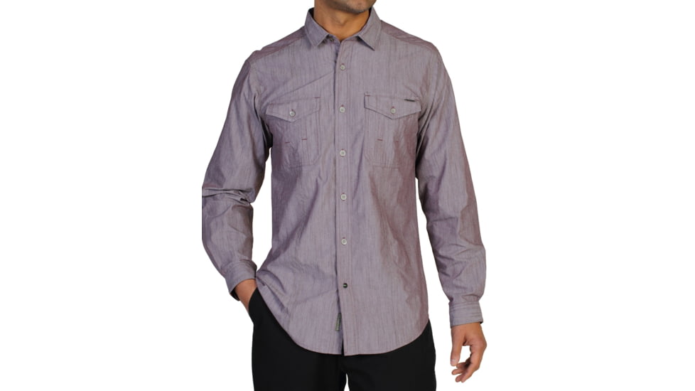 Ferrara Chambray Long Sleeve Shirt - Mens -Baroque-Small