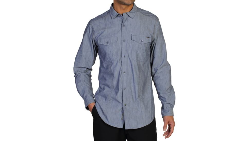 Ferrara Chambray Long Sleeve Shirt - Mens -Evening-XX-Large