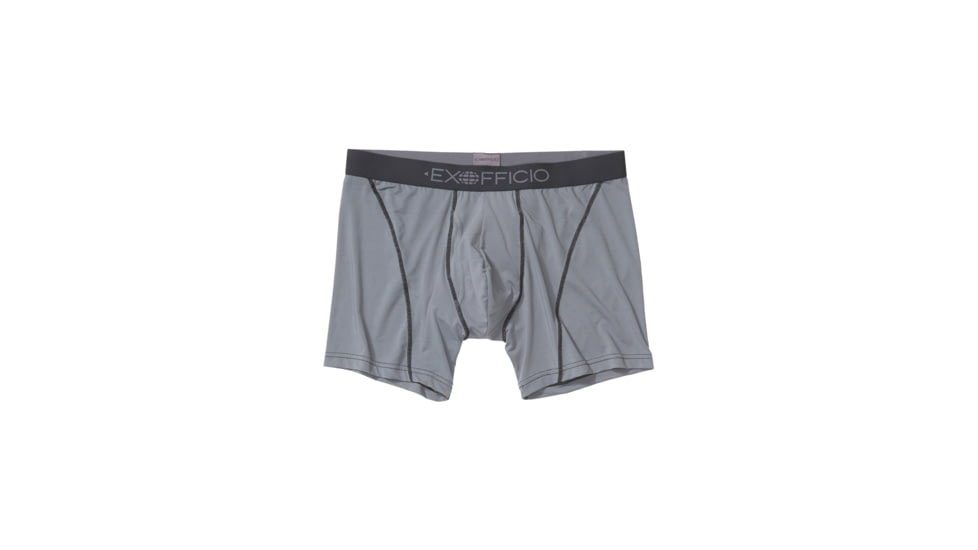 ExOfficio Give-N-Go 2.0 6in Sport Boxer Brief - Mens, Steel Onyx/Black, 2XL, 12413448-9182-2XL
