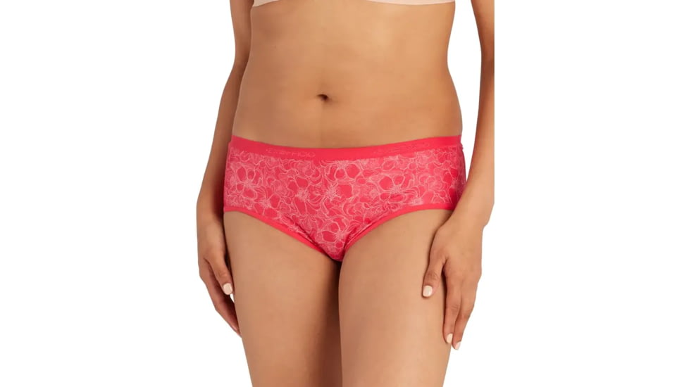 ExOfficio Give-N-Go 2.0 Hipster Brief - Womens, Teaberry Hibiscus, XS, 22419784-23372-XS
