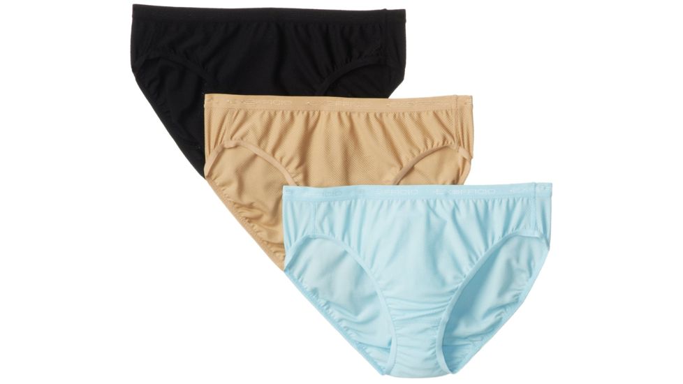 ExOfficio Give-N-Go Bikini 3 Pack - Women's -Atmosphere/Black/Nude-X-Large