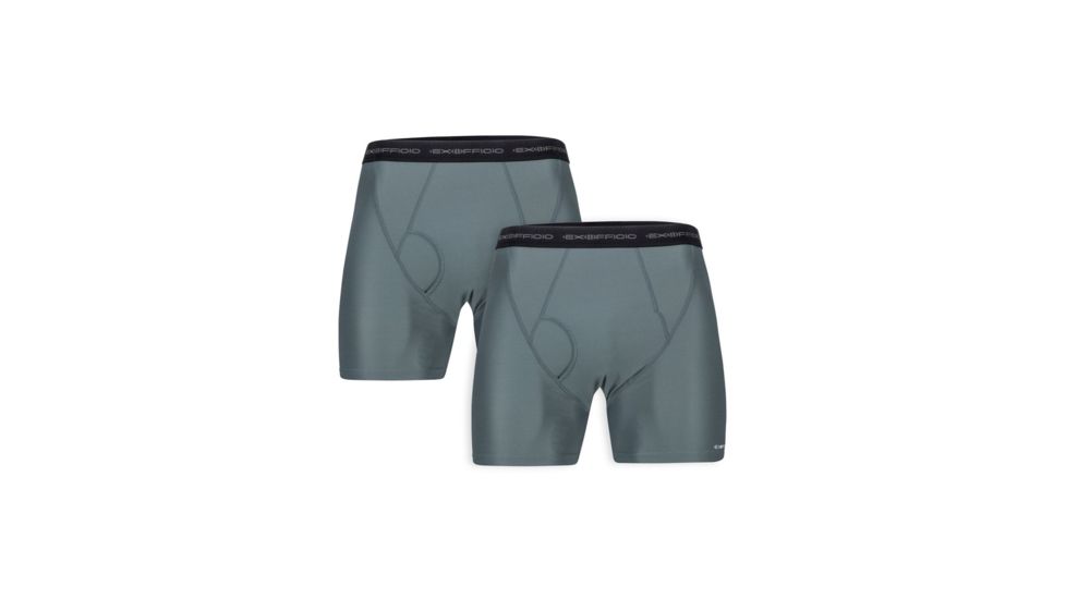 ExOfficio Give-N-Go Boxer Brief 2-Pack Mens, Charcoal, S, 12412338-9600-S