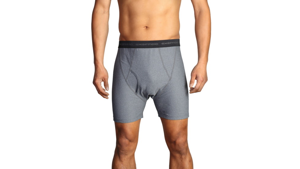 ExOfficio Give-N-Go Boxer Brief - Mens-Charcoal Heather-Large