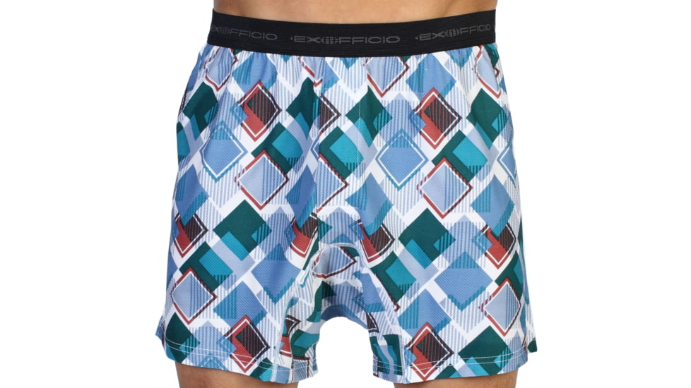 ExOfficio Give-N-Go Boxers - Men's-Riviera/Diamond-Small