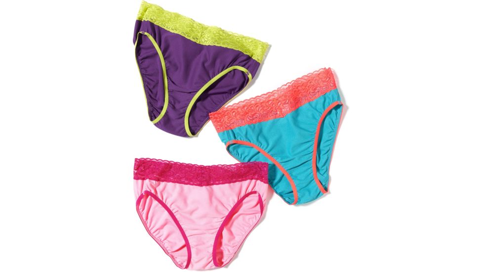 ExOfficio Give-N-Go Lacy Bikini 3 Pack - Women's -Wisteria/Electra/Blush-Medium