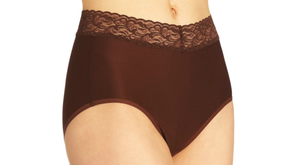 ExOfficio Give-N-Go Lacy Full Cut Brief - Women's-Chocolate-X-Small