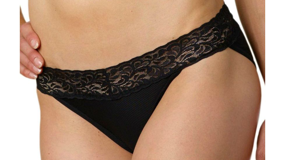 ExOfficio Give-N-Go Lacy Low Bikini - Women's -Black-X-Large