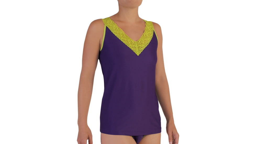 Give-N-Go Lacy Tank Top - Womens -Wisteria-X-Small